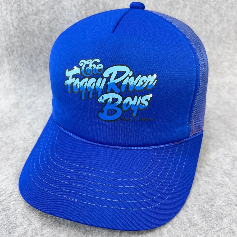 The Foggy River Boys Music Show Men Blue Headwear Trucker Hat Vintage OS
